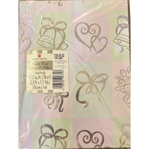 Vintage American Greetings Wedding Gift Wrap NEW Wedding Bridal Shower